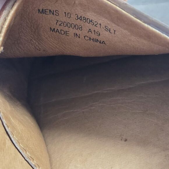 Frye Shoes Mens Size 10 Brown Leather Slip On Loafers Comfort Casual Moc Toe - Picture 14 of 14